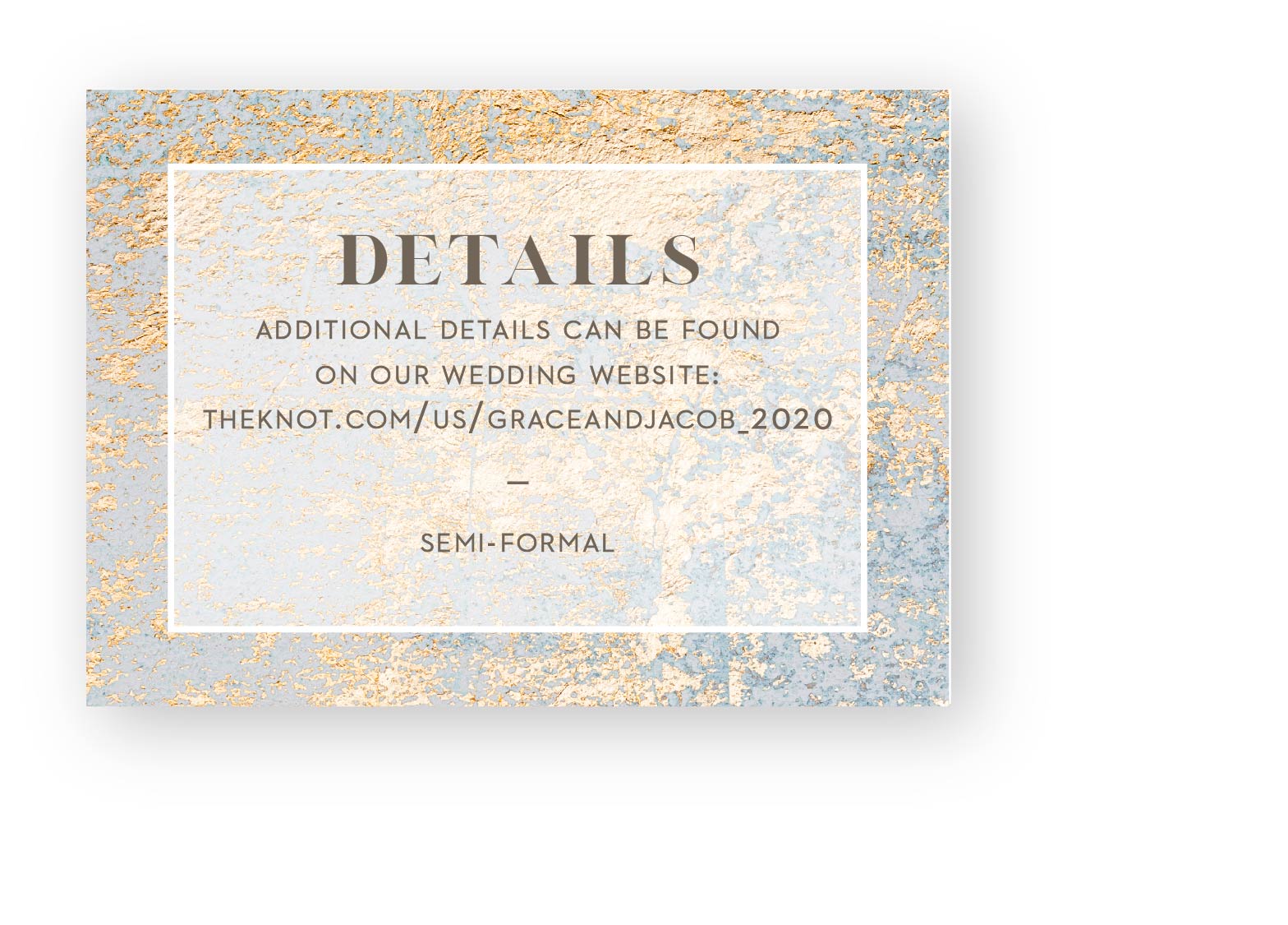 Marble Gold Details Card
