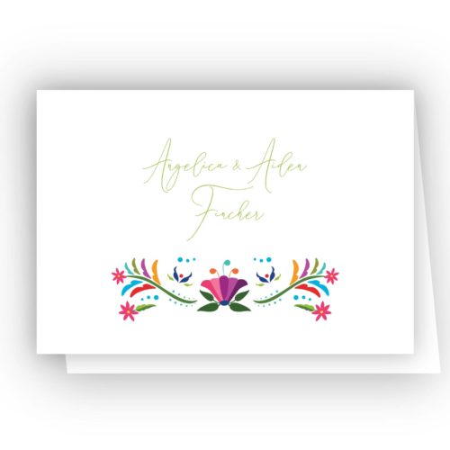Fiesta Floral Thank You Card