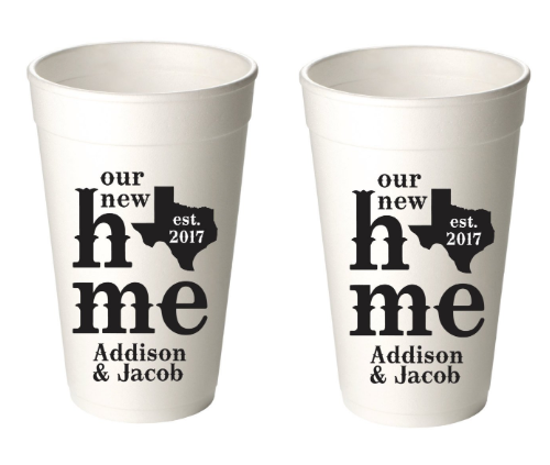 Happily Ever After Personalized 16oz Styrofoam Cups - The Girl General